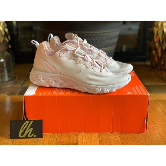Size 12 W Nike React Element 55 "Pale Pink" - Picture 4 of 5